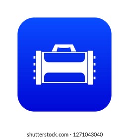 Welding machine icon digital blue for any design isolated on white vector illustration
