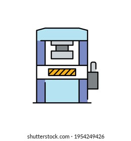 Welding machine сolor line icon. Pictogram for web page, mobile app, promo. UI UX GUI design element. Editable stroke.