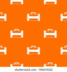 Welding machine pattern repeat seamless in orange color for any design. Vector geometric illustration