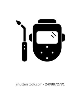 welding mask concept line icon. Simple element illustration. welding mask concept outline symbol design.