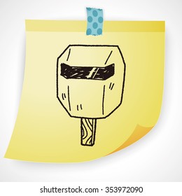 welding mask  doodle