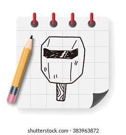 welding mask  doodle