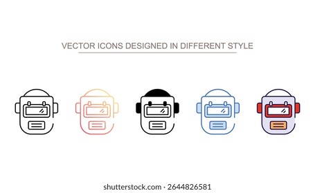 Welding mask icon design with white background stock illustration