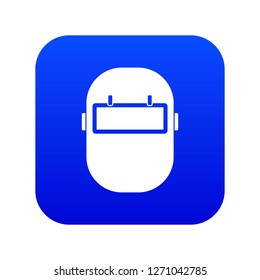 Welding mask icon digital blue for any design isolated on white vector illustration