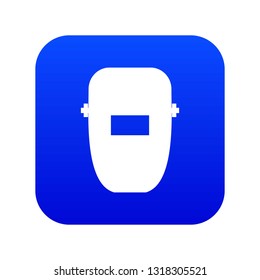 Welding mask icon digital blue for any design isolated on white vector illustration