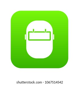Welding mask icon digital green for any design isolated on white vector illustration