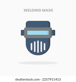 Welding Mask icon flat. Vector illustration on white background. Can used for web, app, digital product, presentation, UI and many more.