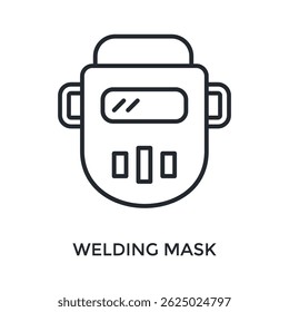 Welding Mask Icon Outline Style. Vector Illustration For Graphic Design