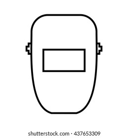 Welding mask icon, outline style
