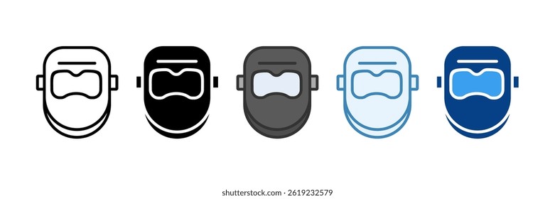 Welding Mask Icon Set Multiple Style Collection