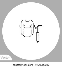Welding mask icon sign vector,Symbol, logo illustration for web and mobile