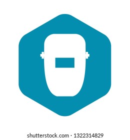 Welding mask icon in simple style isolated on white background