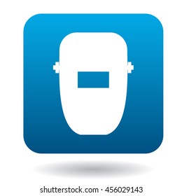 Welding mask icon in simple style on a white background