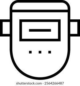 welding mask icon. Thin linear style design isolated on white background