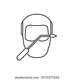 welding mask icon vector design