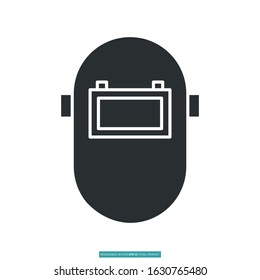 Welding mask icon vector illustration logo template for many purpose. Isolated on white background.