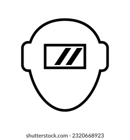 Welding mask icon vector. welding illustration sign. welder symbol or logo.