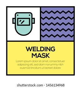 WELDING MASK AND ILLUSTRATION ICON CONCEPT