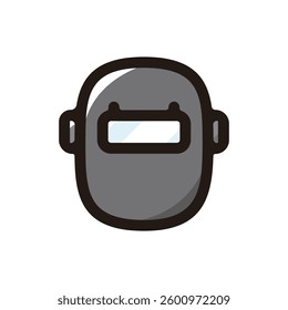 Welding mask illustration icon.Simple vector outline, clipart for graphic design.