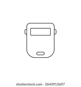 welding mask line icon illustration vector