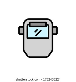 Welding mask, manufacturing icon. Simple color with outline vector elements of production icons for ui and ux, website or mobile application