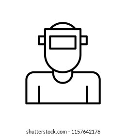 Welding Mask Modern Simple Outline Vector Icon