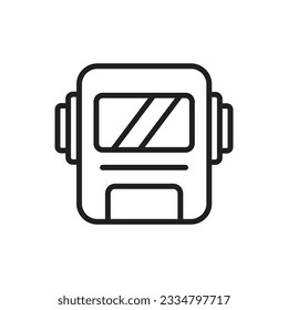 Welding Mask Outline Icon Vector Illustration