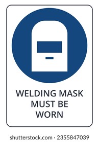 Welding Mask Protection Symbol Vector
