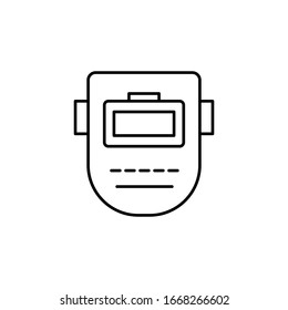 Welding mask, safety icon. Simple line, outline vector elements of safety at work for ui and ux, website or mobile application