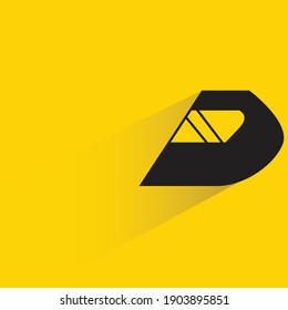 welding mask with shadow on yellow background