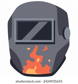 Welding mask vector cartoon illustration isolated on a white background.