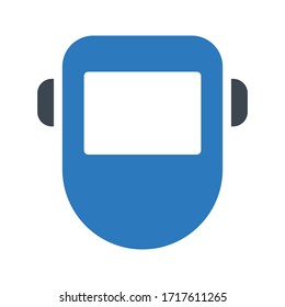 welding mask vector glyph color icon 