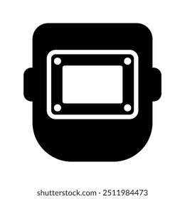 Icono de Vector de máscara de soldadura con color de pantalla en blanco editable