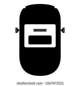 Welding mask Welder face shield Individual protection icon black color vector illustration flat style image icon black color