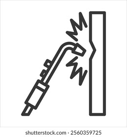 Welding Outline Icon Vector Illustration