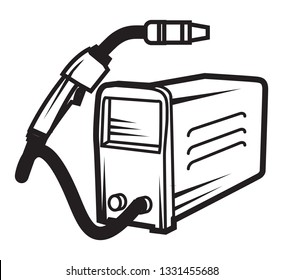 Welding Power Source and Clamp Icon as EPS 10 File