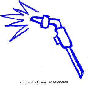 Welding Related Icon Crayon Chalk Drawing Vector