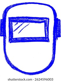 Welding Related Icon Crayon Chalk Drawing Vector
