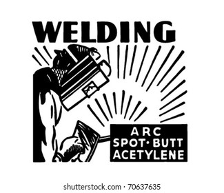 Welding - Retro Ad Art Banner