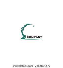 Plantilla de diseño de logotipo de robot de soldadura