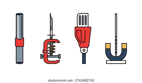 Welding Rod Holder Line art abstract clean shape illustration