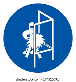 Welding Screen Symbol Sign, Vector Illustration, Isolate On White Background Label. EPS10 
