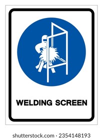 Signo de símbolo de pantalla de soldadura, Ilustración de vectores, Aislamiento de la etiqueta de fondo blanco. EPS10 