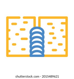 welding seam color icon vector. welding seam sign. isolated symbol illustration