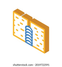 welding seam isometric icon vector. welding seam sign. isolated symbol illustration