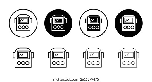 welding shield cover icon Flat simple outline set