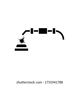 Welding and spark icon. thin lines