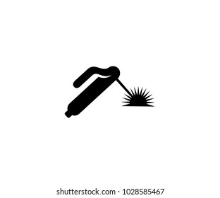 Welding and spark logo template. Argon welding vector design. Welding tools illustration