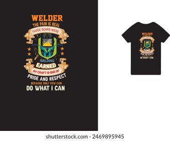 Diseño de camiseta de soldadura. Este diseño de la camiseta es una camiseta muy elegante para todos.