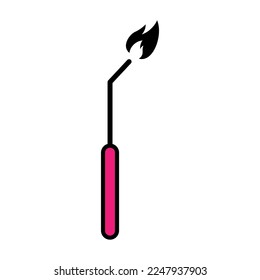 Welding technology icon, metal tool equipment symbol, safe weld vector illustration .